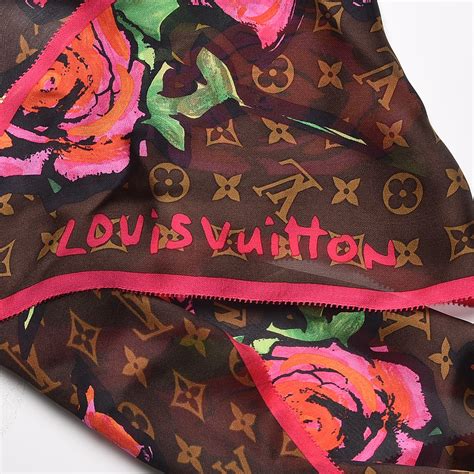 louis vuitton rose scarf|Louis Vuitton wool scarf.